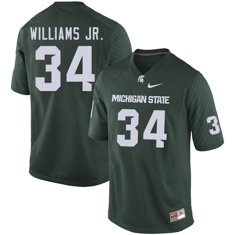 Men #34 Anthony Williams Jr. Michigan State Spartans College Football Jerseys Sale-Green